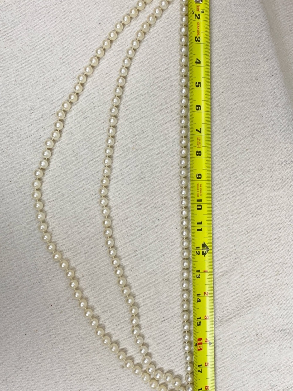 Classic Faux Pearl Multi-Strand Necklace - Cream Pearls - Picture 4 of 4